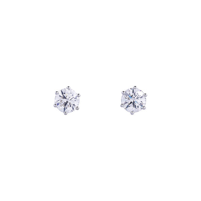 Classic Solitaire Stud Earrings