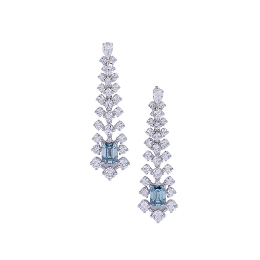 Azure Radiance Diamond Earrings