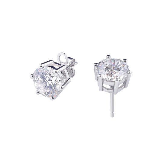 Classic Solitaire Stud Earrings