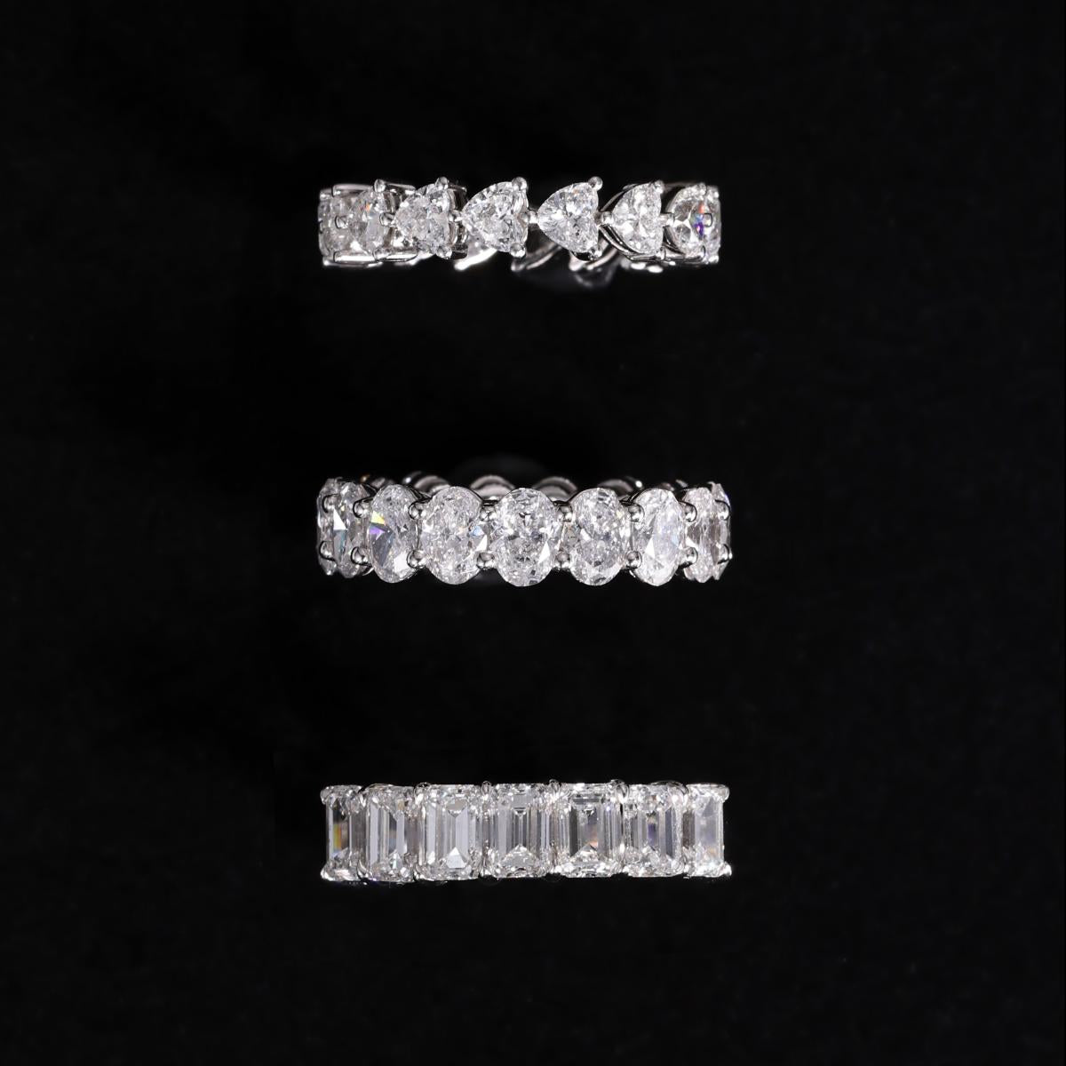 Paisley-Heart Cut Diamond Eternity Band