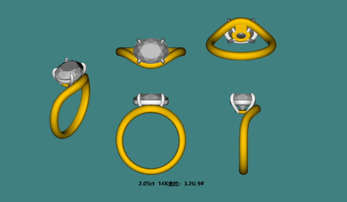 East West Oval cut Diamond Ring