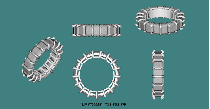 Emerald cut Diamond Eternity Band