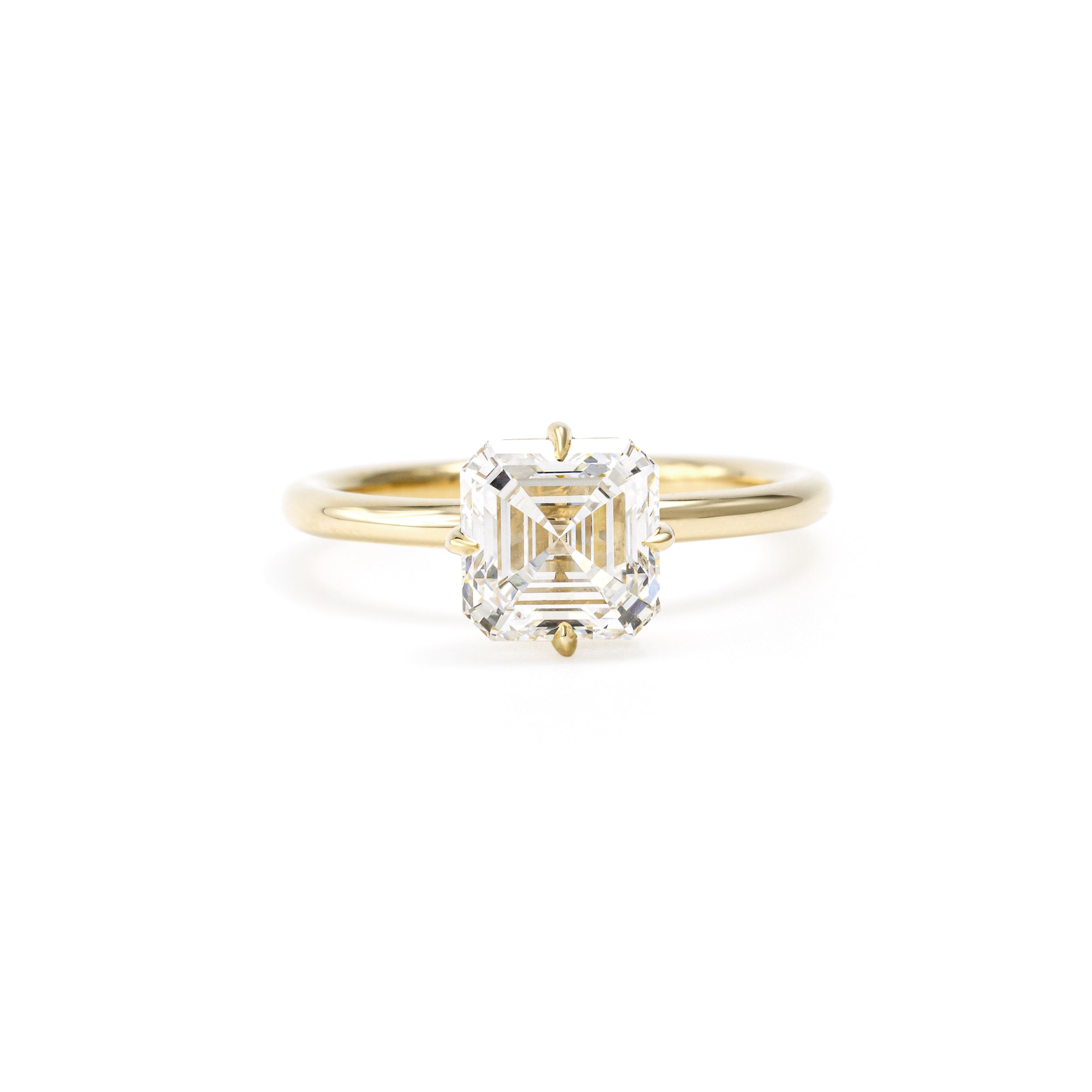 Luca-Asscher Cut Lab Grown Diamond Ring