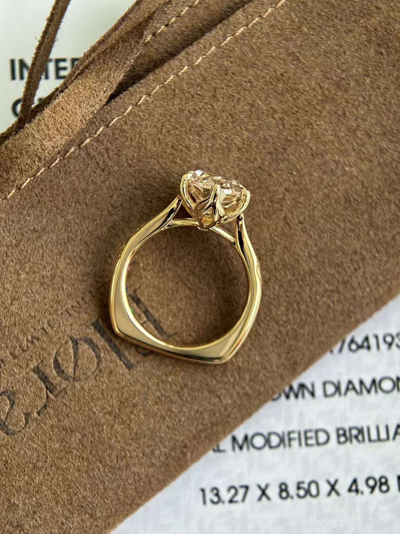Custom Order-Final Payment- 4ct Old Mine Oval Lab Diamond Ring