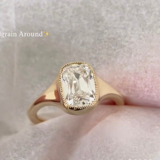 Custom Order Deposit - 2.32ct Cushion Cut Lab Champagne Diamond Ring