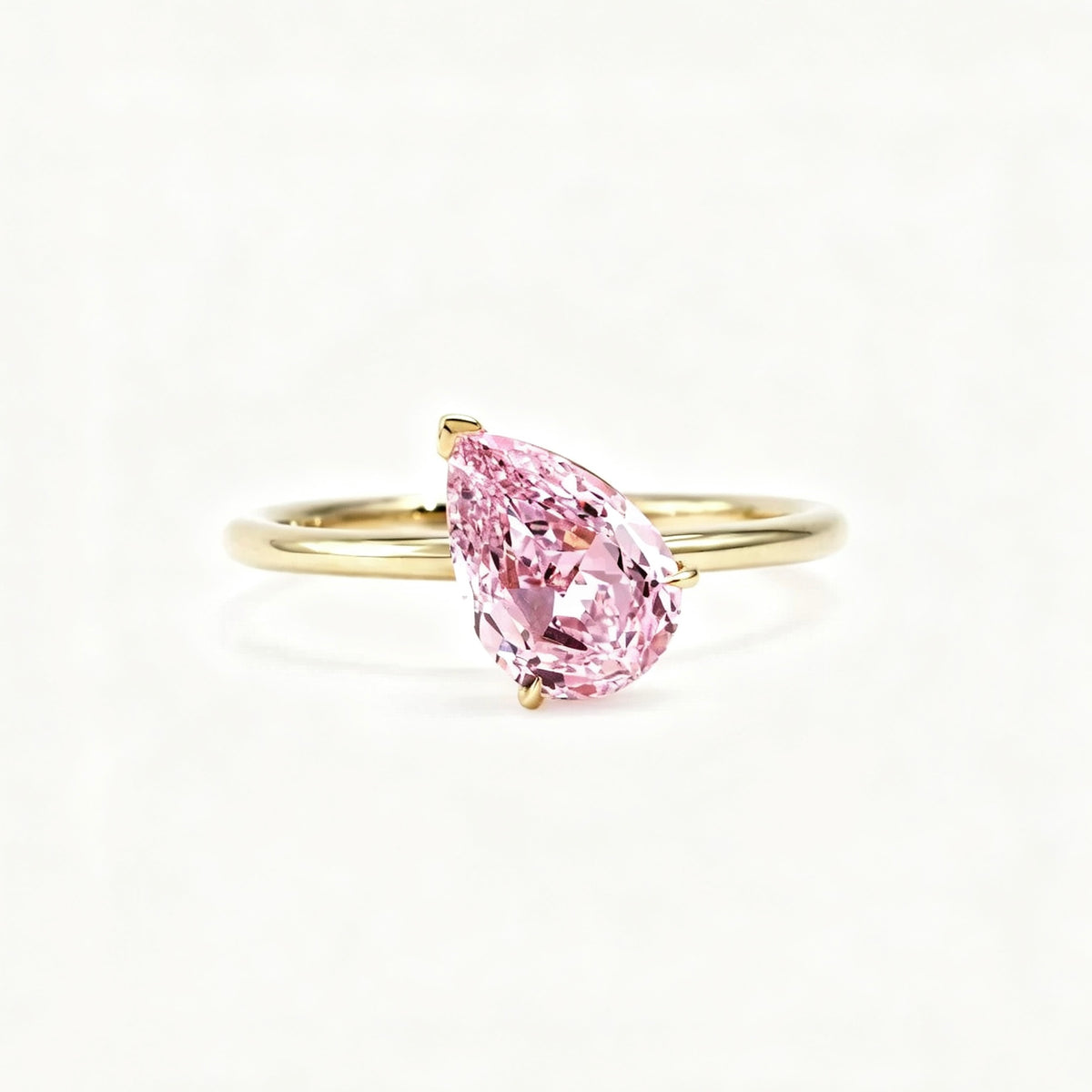 Custom Order Deposit- 1.59ct Pear Cut Lab Pink Diamond Ring