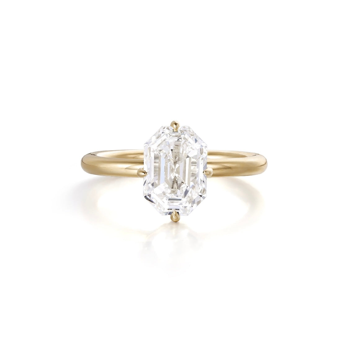 Custom Order Deposit - 4ct Emerald Cut Lab Diamond Ring
