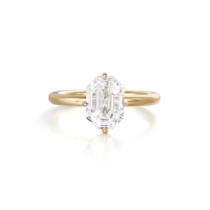 Custom Order Deposit - 4ct Emerald Cut Lab Diamond Ring