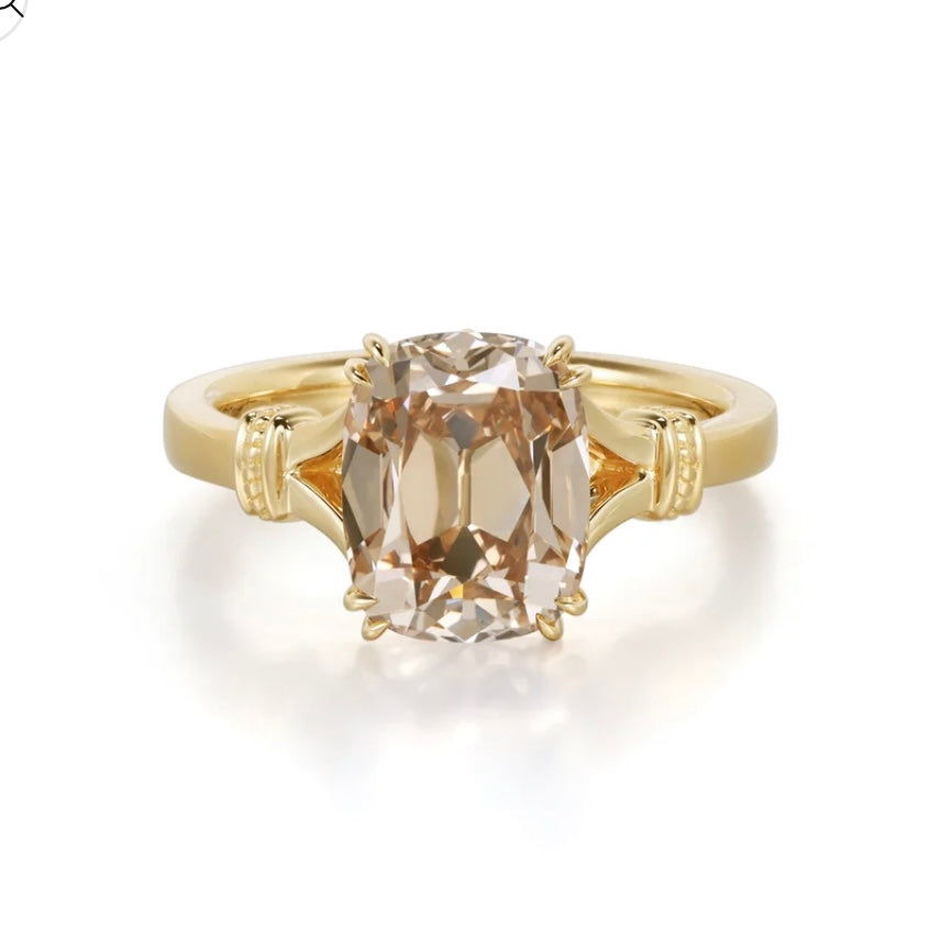 Custom Order Deposit- 3.62ct Old Mine Cut Lab Champagne Diamond Ring