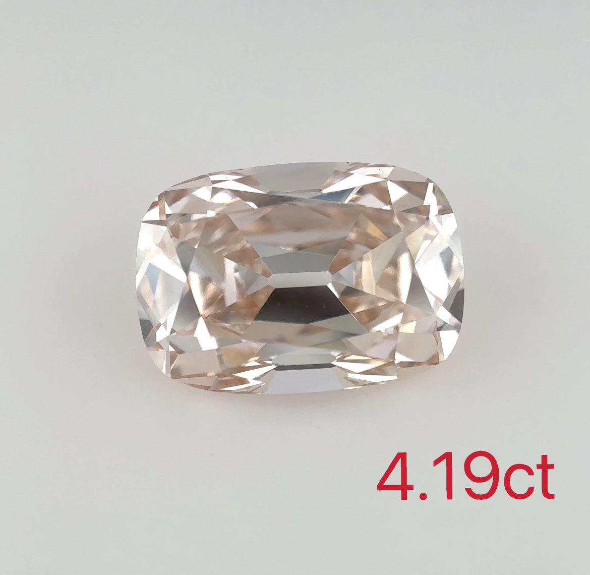 Custom Order Deposit- 4.19ct Old Mine Cut Lab Champagne Diamond Ring