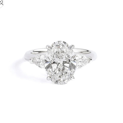 Custom Order Deposit- 1.63ct Oval Cut Lab Diamond Ring