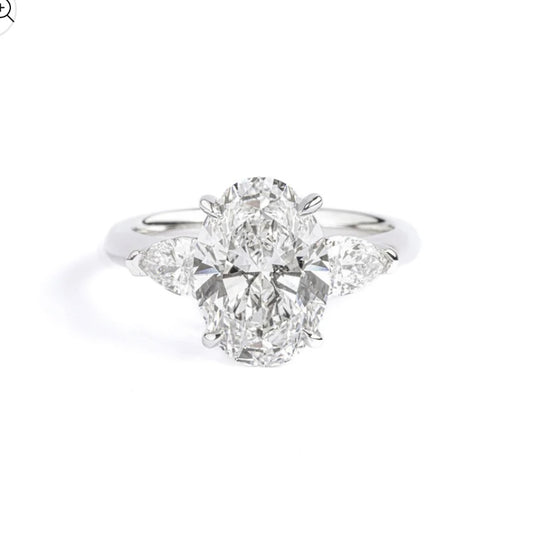 Custom Order Deposit- 1.63ct Oval Cut Lab Diamond Ring