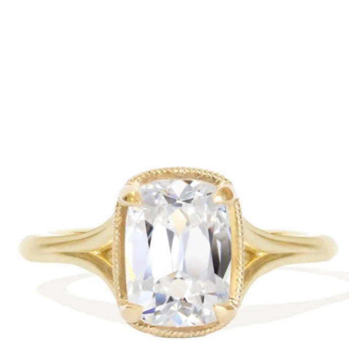 Custom Order Deposit- 2.24ct Old Mine Cut Lab Diamond Chain Ring