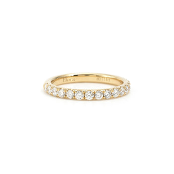 Face view of Gianna eternity ring with round lab-grown diamonds in 14K gold