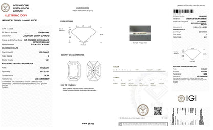 Custom Order Deposit - 2ct Radiant Cut Lab Diamond Ring