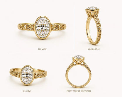 Custom Order Deposit - 2.5ct Oval Cut Oval Lab Diamond Ring