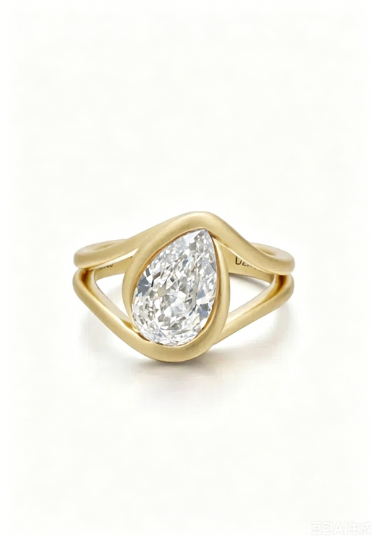 Custom deposit -Celeste-Pear Lab Grown Diamond Engagement Ring