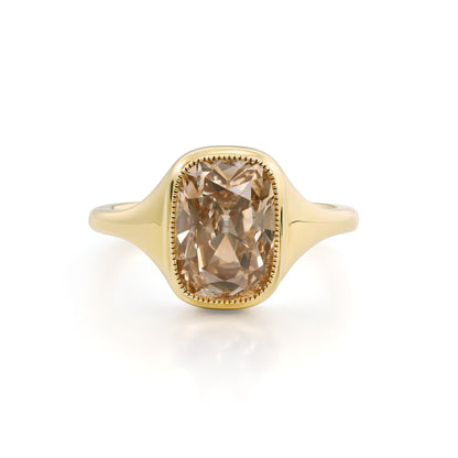 Custom Order Deposit- 3.32ct Oval Cut Lab Champagne Diamond Ring