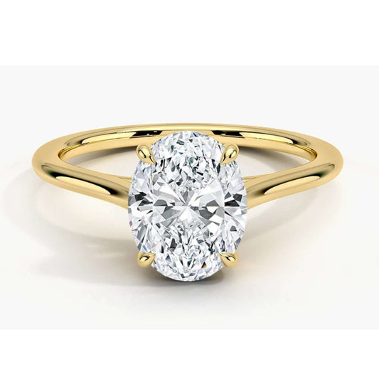 Custom Order Deposit - 5.2ct Cushion Cut Lab Champagne Diamond Ring set in 18k yellow gold with a beautiful cushion cut diamond.