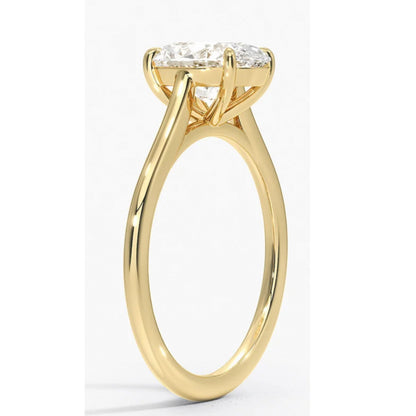 Custom Order Deposit - 5.2ct Cushion Cut Lab Champagne Diamond Ring