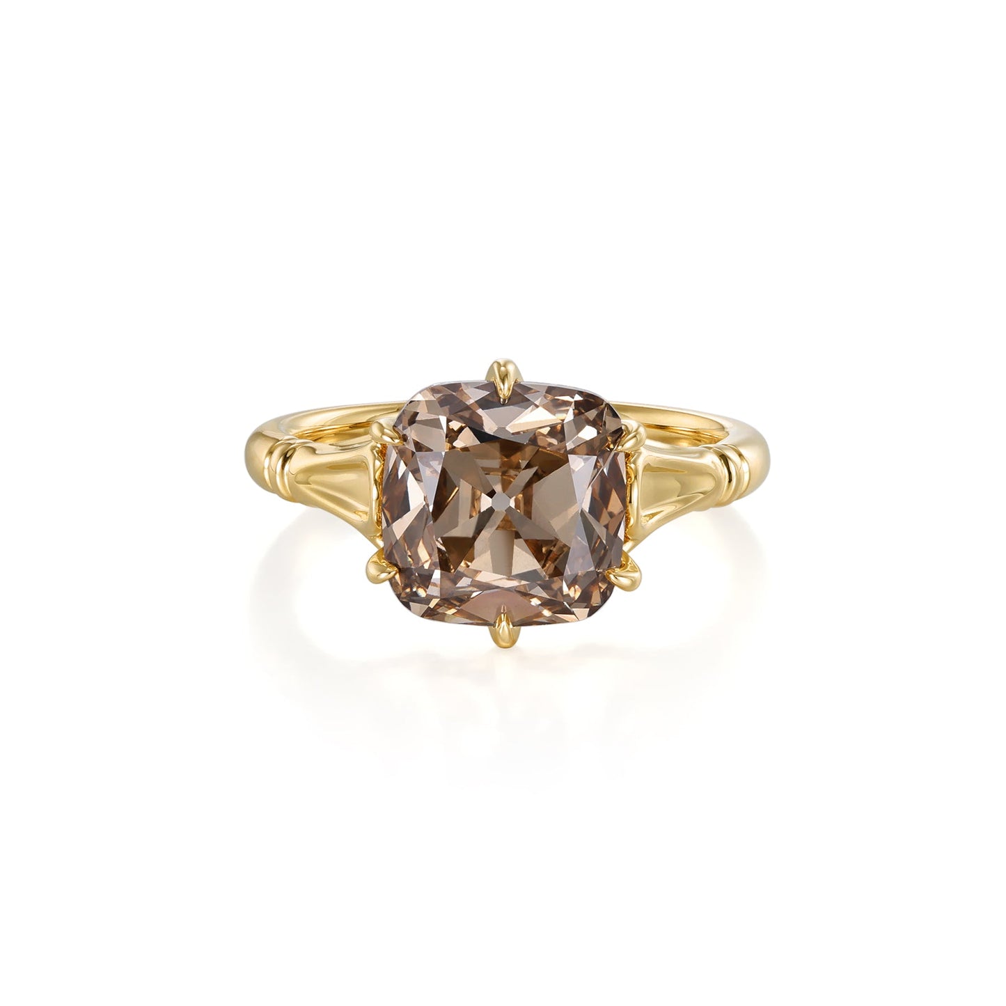 Custom Order Deposit - 2.64ct Cushion Cut Lab champagne Diamond Ring