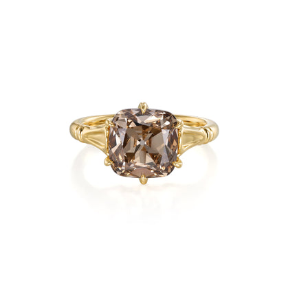 Custom Order Deposit - 2.64ct Cushion Cut Lab champagne Diamond Ring