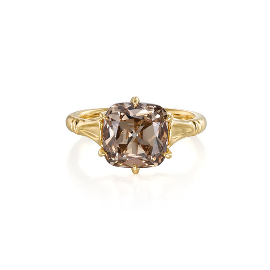 Custom Order Deposit - 2.64ct Cushion Cut Lab champagne Diamond Ring