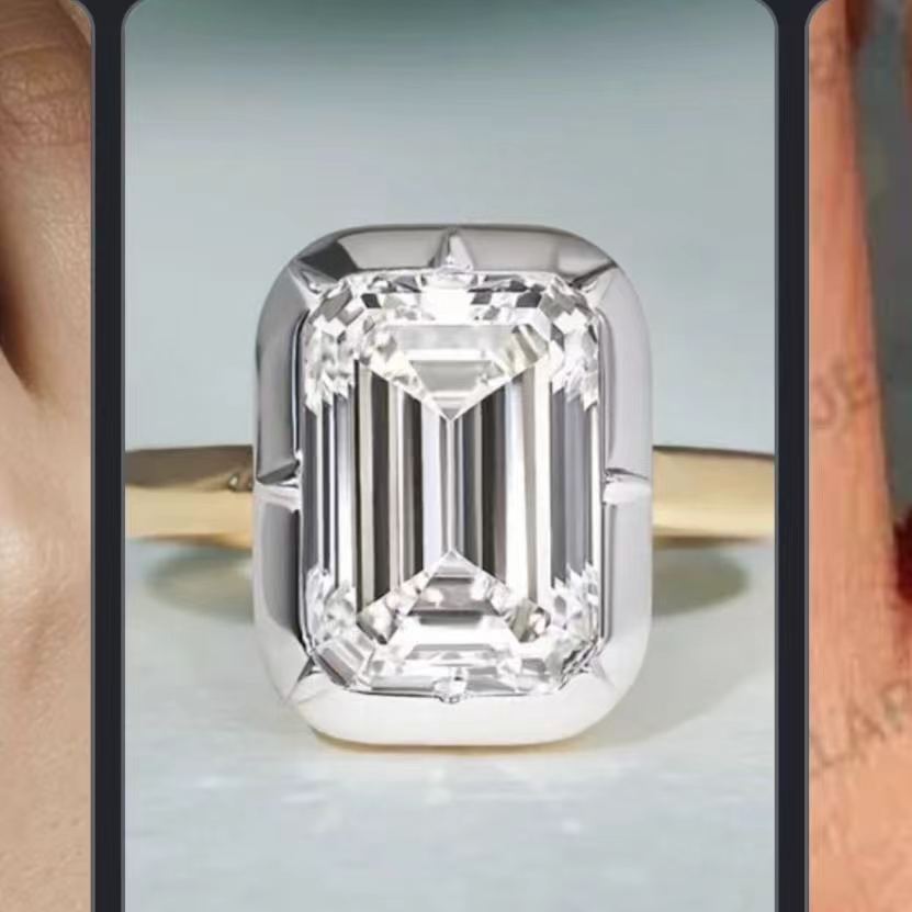 Custom Order Deposit - 2ct Emerald Cut Lab Diamond Ring