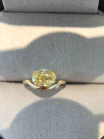 Yellow diamond ring for mark