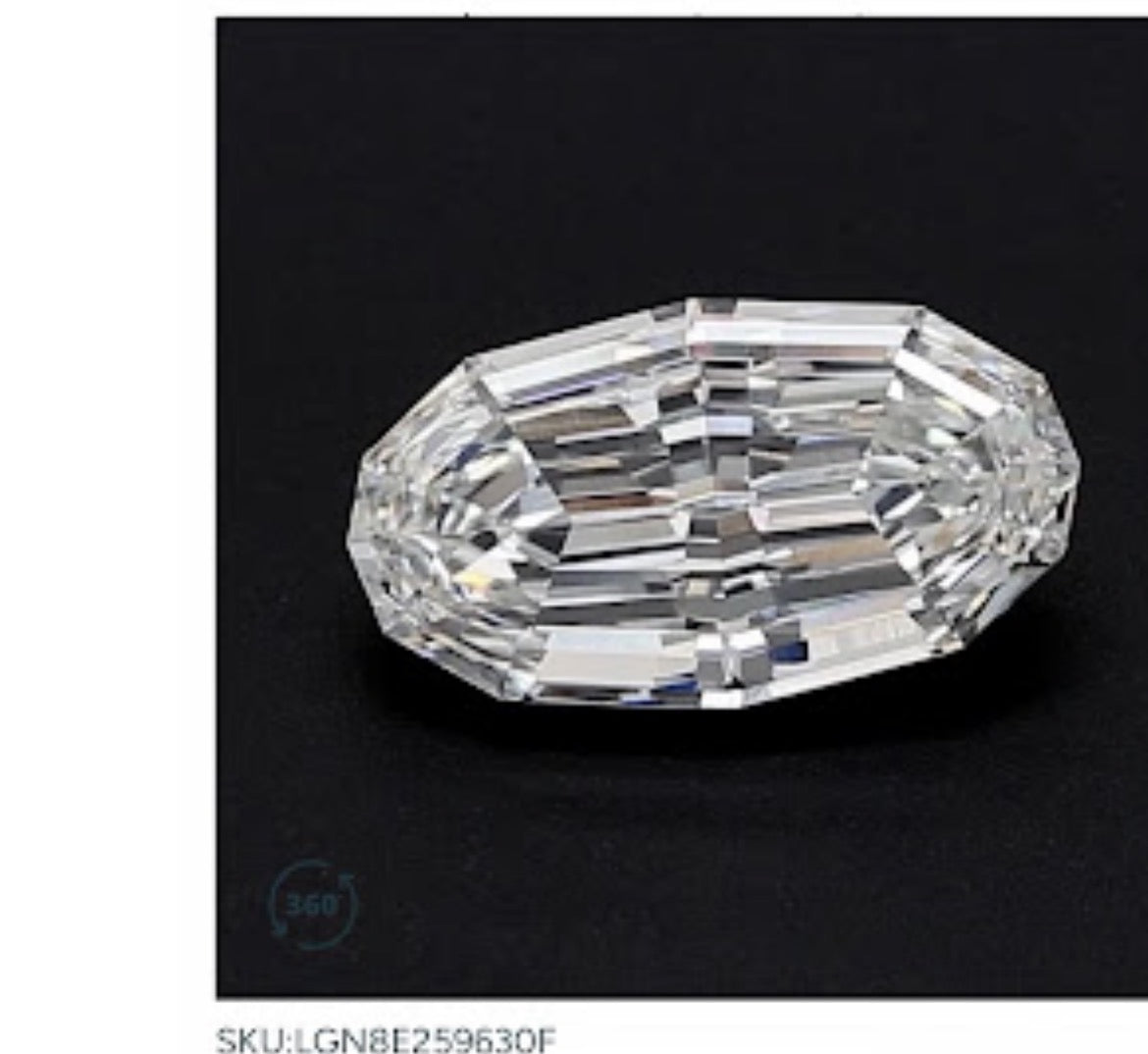 Custom Order Deposit- Oval Step Cut Lab Diamond Ring Setting