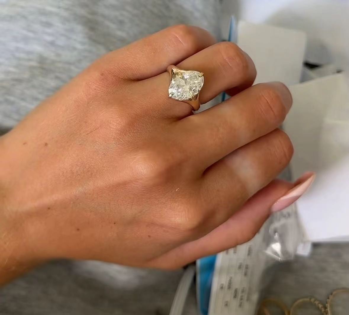 Custom Order Deposit - 3ct Oval Cut Lab Diamond Ring