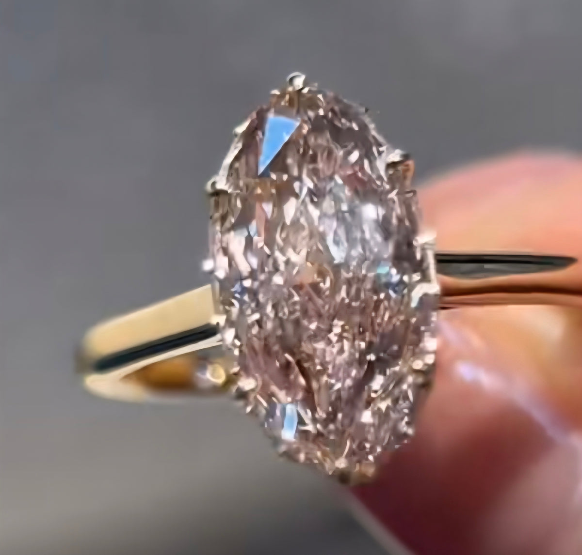 Custom Order Deposit - 5ct old mine oval Cut Lab Diamond Ring
