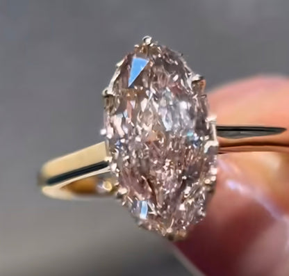 Custom Order Deposit - 5ct old mine oval Cut Lab Diamond Ring