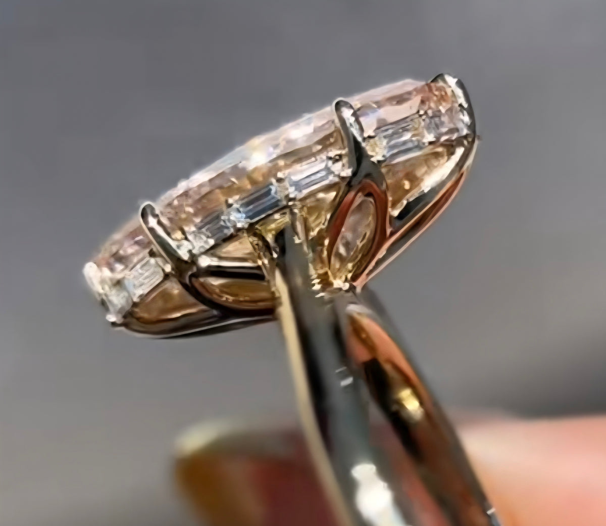 Custom Order Deposit - 5ct old mine oval Cut Lab Diamond Ring