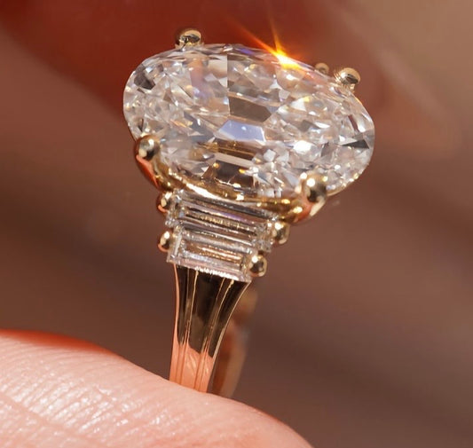Custom Order Deposit- 2.8 Oval Cut Lab Diamond Ring