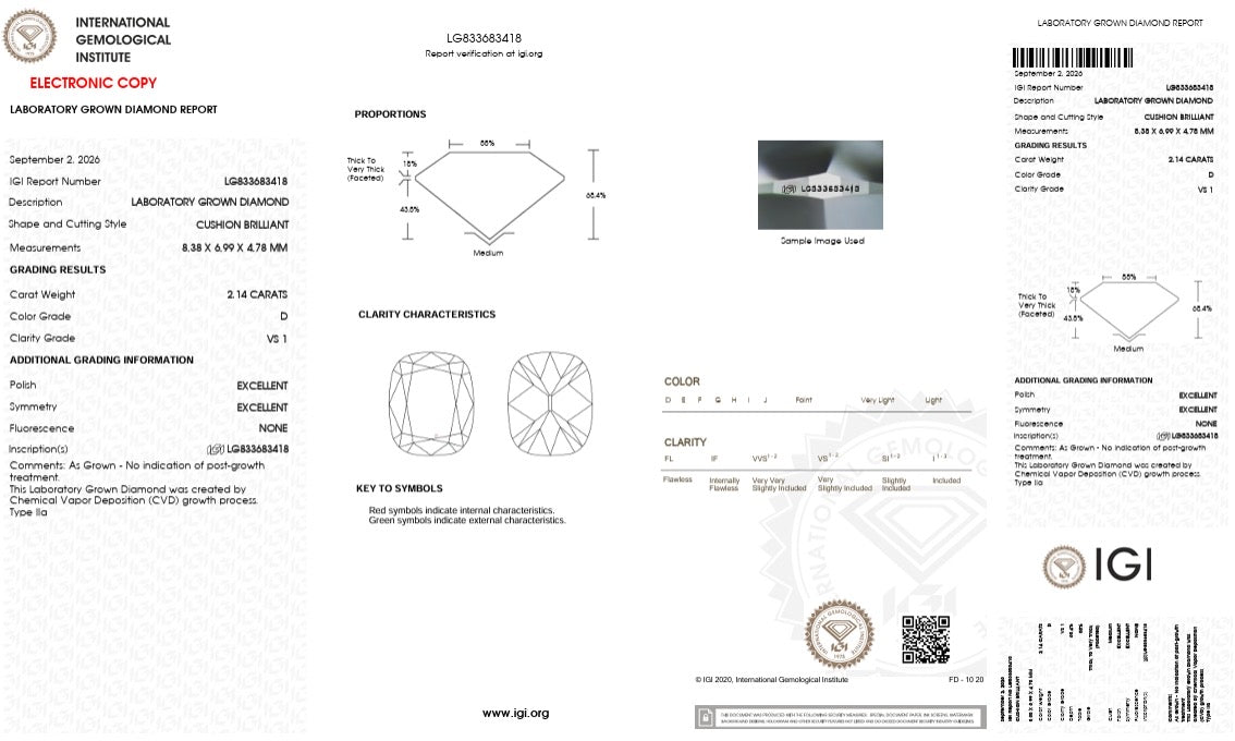 Custom Order Deposit- Cushion Cut Lab Diamond Stud Earrings