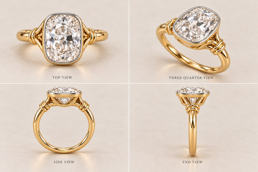 Custom Order Deposit- 4ct Old Mine Cut Lab Diamond Ring