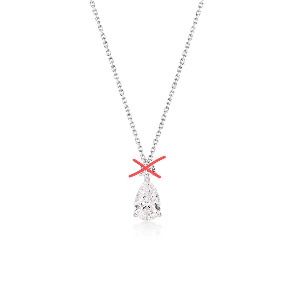 Custom Final Payment- 3ct Pear Cut Lab Champagne Diamond Necklace
