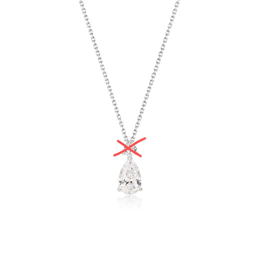 Custom Order Deposit- 3ct Pear Cut Lab Champagne Diamond Necklace