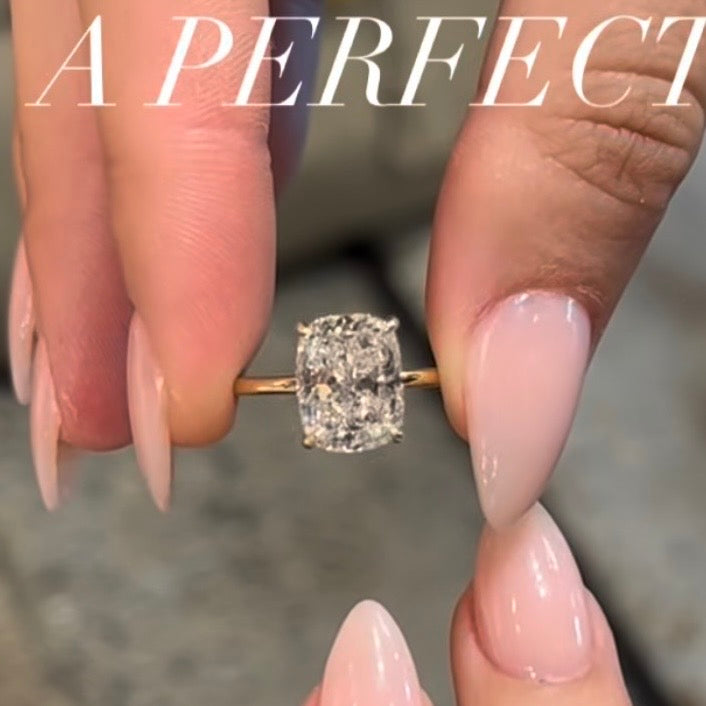 Custom Order Deposit- 4ct Cushion Cut Lab Diamond Ring