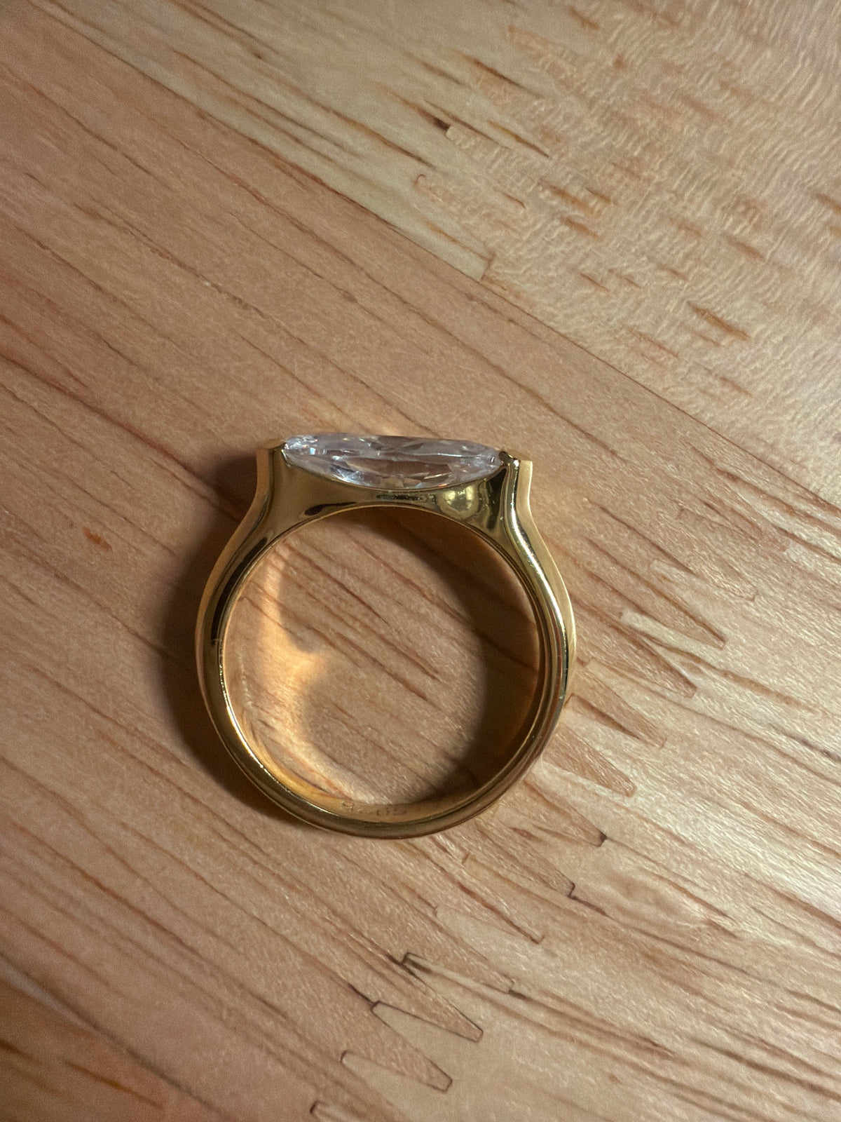 Custom Order Deposit- 3ct Old Mine Marquise Cut Lab Diamond Ring