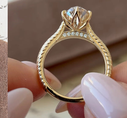 Custom Order Deposit- 3ct Emerald Cut Lab Diamond Ring
