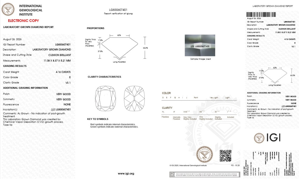 Custom Order Deposit- 4ct Old Mine Cut Lab Diamond Ring