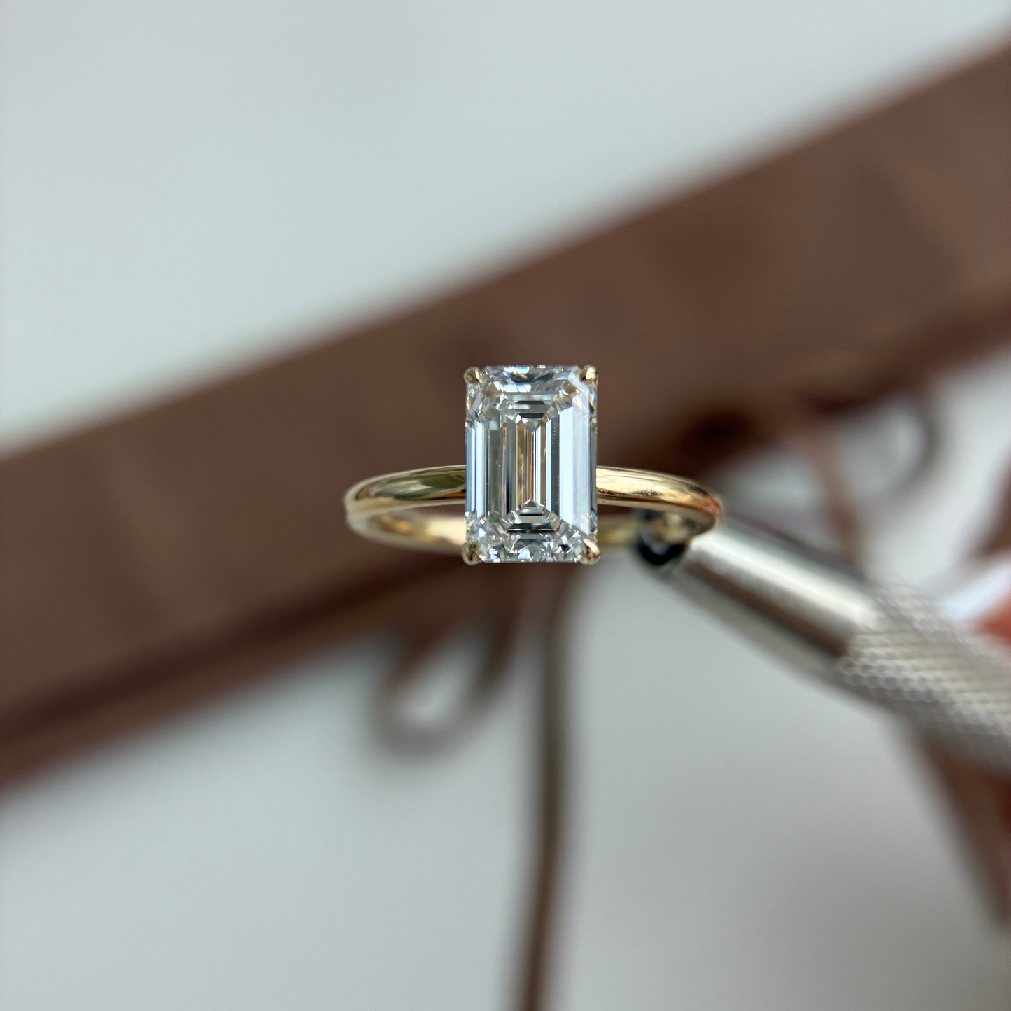 Jude-2.08ct Emerald Cut Lab Grown Diamond Ring