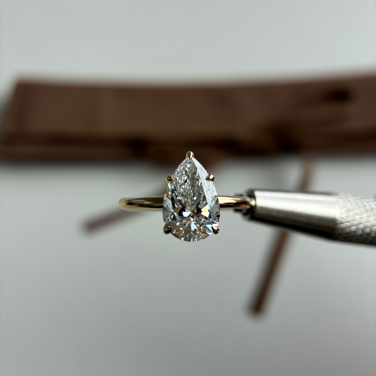 Hannah-2.09ct Pear Cut Lab Grown Diamond Ring