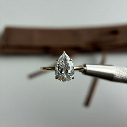 Hannah-2.09ct Pear Cut Lab Grown Diamond Ring