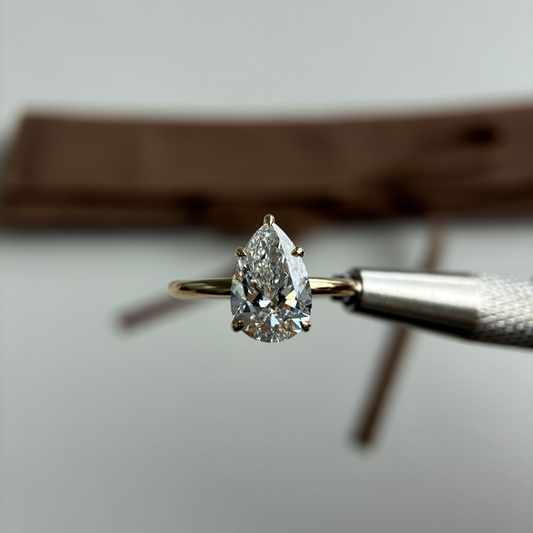 Hannah-2.09ct Pear Cut Lab Grown Diamond Ring