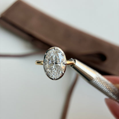 Lena-4.08ct Oval Cut Lab Grown Diamond Engagement Ring