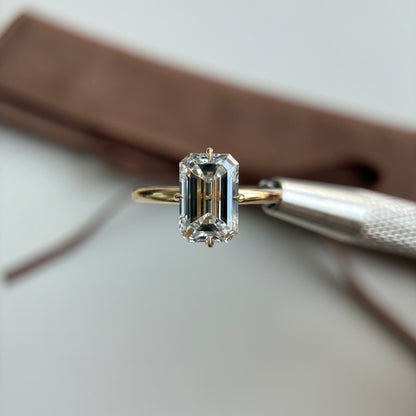 Amara-3.09ct Emerald Cut Lab Grown Diamond Ring