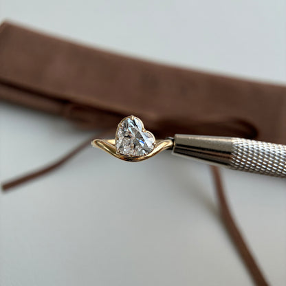 Wave-2.03ct Heart Cut Lab Grown Diamond Ring